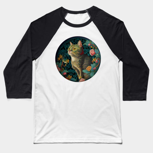 Unique Cute & Adorable Cat Design Collection for Cat Lovers Baseball T-Shirt by laverdeden